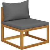 The Living Store Sekcijski sredinski kavč s temno sivo blazino akacijev les - Sredinski Kavč, (21483860) | Shoptok.si