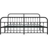  Metalni okvir kreveta uzglavlje i podnožje crni 200x200 cm | shoptok.hr