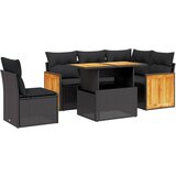  The Living Store Vrtna sedežna garnitura 6-delna z blazinami črna poli ratan - Vrtna Sedežna Garniture, (21446849) | Shoptok.si