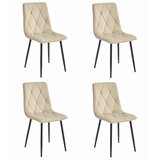  Set 4 LIBRA stolice - svijetlo bež baršun / crne noge | shoptok.hr