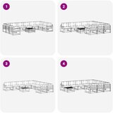  Set vanjskih sofa 11 kom. Bijela i svjetlosiva | shoptok.hr