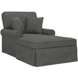 Ležaljka s suknjom Tamno siva 91 x 157 x 91 cm Rebrasta tkanina | shoptok.hr