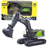 Metalni bager gusjeničar za igru Huina 1:50 - crno/zeleni | shoptok.hr