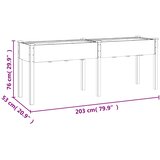  Sadilica s oblogom siva 203 x 53 x 76 cm od masivne jelovine | shoptok.hr
