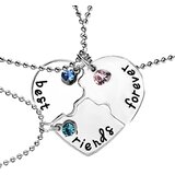 INF Puzzle ogrlica s srcem "Best Friends Forever" 3 kosi srebro iz cinkove zlitine, (21237834) | Shoptok.si