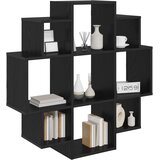  Polica na zidu Crni hrast 90 x 25 x 90 cm Konstruirano drvo | shoptok.hr