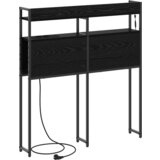 vidaXL Skladiščni naslon Črni hrast 100 cm Konstruiran les | Shoptok.si