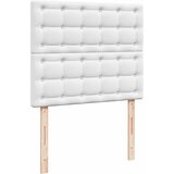 Krevet box spring s madracem LED bijeli 120x190 cm umjetna koža | shoptok.hr