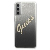 Guess Glitter Gradient Zaščitni okvir za Samsung Galaxy S21 Plus, črn | Shoptok.si