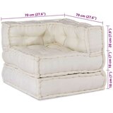 vidaXL Modularni kavč 2 pcs krema 70 x 70 x 56 cm blago | Shoptok.si