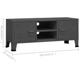 vidaXL Industrijski TV ormarić antracit 105 x 35 x 42 cm metalni | shoptok.hr