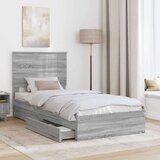  Krevet s od storage Siva Sonoma 90 x 200 cm Konstruirano drvo | shoptok.hr