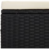  Otomani s jastucima 2 kom crni 40 x 30 x 40 cm od poliratana | shoptok.hr