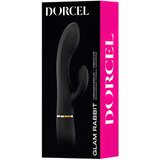 Dorcel Glam Rabbit - vibrator s paličico za polnjenje (črn) | Shoptok.si