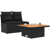  2 Kos Vrtna srednja sofa z dvigalno mizo poli ratan Črna, (5000272354) | Shoptok.si