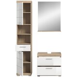 MID.YOU Kopalnica Lambada, Barva Hrasta, Bela, 3-Delna | Shoptok.si