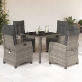 vidaXL 5-dijelni vrtni blagovaonski set sivi od poliratana | shoptok.hr
