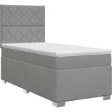  Boxspring krevet s madracem Svjetlosiva 100 x 200 cm Tkanina | shoptok.hr