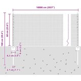  Zavarena žičana ograda s 5 U postova siva 0.6x10 m čelik | shoptok.hr
