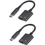 INF USB-C na 3,5 mm avdio adapter s polnjenjem USB-C, 2-pack Black, (5000296317) | Shoptok.si