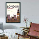 Wallity uramljena slika London 3, 40x55 cm Cene