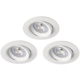 Eglo 31162-SADA 3x LED prigušiva ugradno stropno svetlo SARTIANO LED/3,5W/230V IP23 bela | Eponuda.com