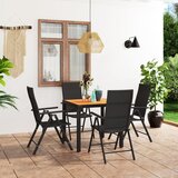 vidaXL 5-dijelni vrtni blagovaonski set crno-smeđi | shoptok.hr