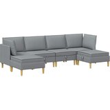  Modularni set sofe sa skladištem 6 pcs Svjetlosiva Tkanina | shoptok.hr