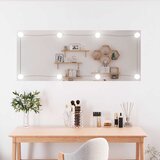  Zidno ogledalo s LED svjetlima 40 x 100 cm stakleno pravokutno | shoptok.hr