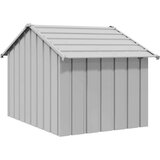 vidaXL Kućica za pse s krovom 83x130x85 cm pocinčani čelik | shoptok.hr