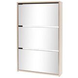 Maison Chic Omarica za obutev - Kopa za čevlje 3 nadstropna z ogledalom hrast 63x17x102,5 cm, (21777740) | Shoptok.si