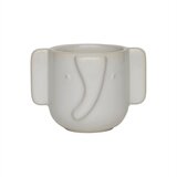 OYOY Mini Ročno poslikan okrasni cvetlični lonec iz kamenine ø 9 cm Elephant – Cene