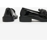 Resti Lacquered black moccasins with quilted nose Kusanna | Shoptok.si