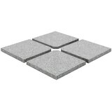  Utezi za suncobran 4 kom sivi granitni kvadratni 100 kg | Eponuda.com