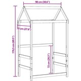 Krov za dječji krevet voštano smeđi 98x70x176,5 cm borovina | shoptok.hr