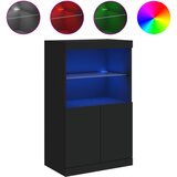 Maison Chic Komoda - Predalnik z LED lučkami črna 60,5x37x100 cm, (21716978) Cene