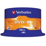  DVD-R, VERBATIM,4,7 GB,16X, spindle 50 kom,MATT SILVER Cijene