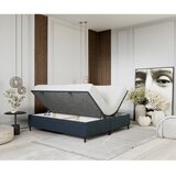 Maison de Rêve Temno modra oblazinjena zakonska postelja s prostorom za shranjevanje 140x200 cm Tate – | Shoptok.si
