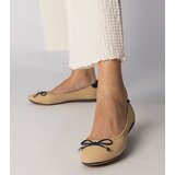 Gemre Beige ballet flats adorned with a bow Maddalena | Shoptok.si