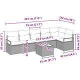 Set sofe 7 pcs Smeđa poliratan | shoptok.hr