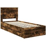 Konstrukcija postelje s predalom Dimljeni oreh 90 x 190 cm, (5000121255) | Shoptok.si