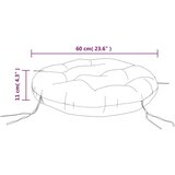  Okrugli jastuk crni karo uzorak Ø 60 x 11 cm Oxford tkanina | shoptok.hr