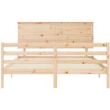  Posteljni okvir z vzglavjem 160x200 cm trden les | Shoptok.si
