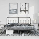  Metalni okvir za krevet s uzglavljem crni 183x213 cm | Eponuda.com