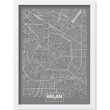 Wallity Plakat z okvirjem 40x55 cm Milan – Wallity Cene