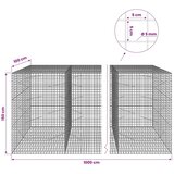  Gabion s žicom debljine 5 mm i mrežom 5x5 cm 1000x100x150 cm - 100 cm 150 cm 1000 cm | shoptok.hr