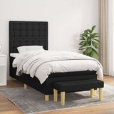 Box spring postelja z vzmetnico črna 80x200 cm blago, (20897017) Cene