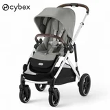 otroški voziček gazelle™ s stone grey (silver frame)