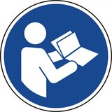  Samoljepljiva naljepnica upozorenja - upute za uporabu 100 mm | shoptok.hr