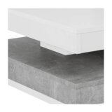Kondela Klubska mizica, bela/beton, MANDY | Shoptok.si